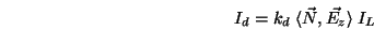 \begin{displaymath}I_d = k_d\;\langle \vec{N},\vec{E_z}\rangle \;I_L \end{displaymath}