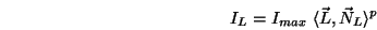 \begin{displaymath}I_L = I_{max}\;\langle \vec{L},\vec{N}_L\rangle ^p \end{displaymath}