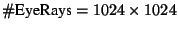 $\char93 \mbox{EyeRays}=1024\times 1024$