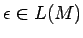 $\epsilon\in L(M)$