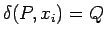 $\delta(P,x_i)=Q$