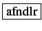 \fbox{afndlr}