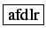 \fbox{afdlr}