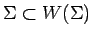 $\Sigma \subset W(\Sigma)$