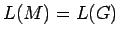 $L(M)=L(G)$