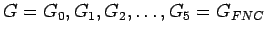 $G=G_0,G_1,G_2,\dots,G_5=G_{FNC}$