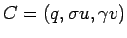 $C=(q,\sigma u,\gamma v)$