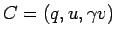 $C=(q,u,\gamma v)$