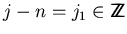 $j-n=j_1\in\bbbz$