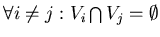 $\forall i\neq j: V_i\bigcap V_j=\emptyset$